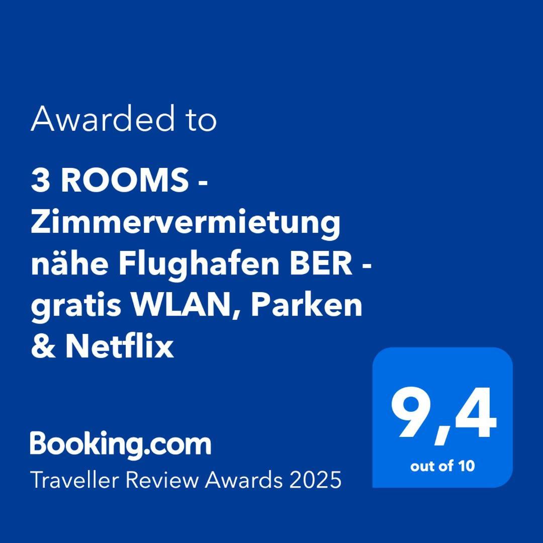 3 Rooms - Zimmervermietung Naehe Flughafen Ber - Gratis Wlan, Parken & Netflix Берлін Екстер'єр фото